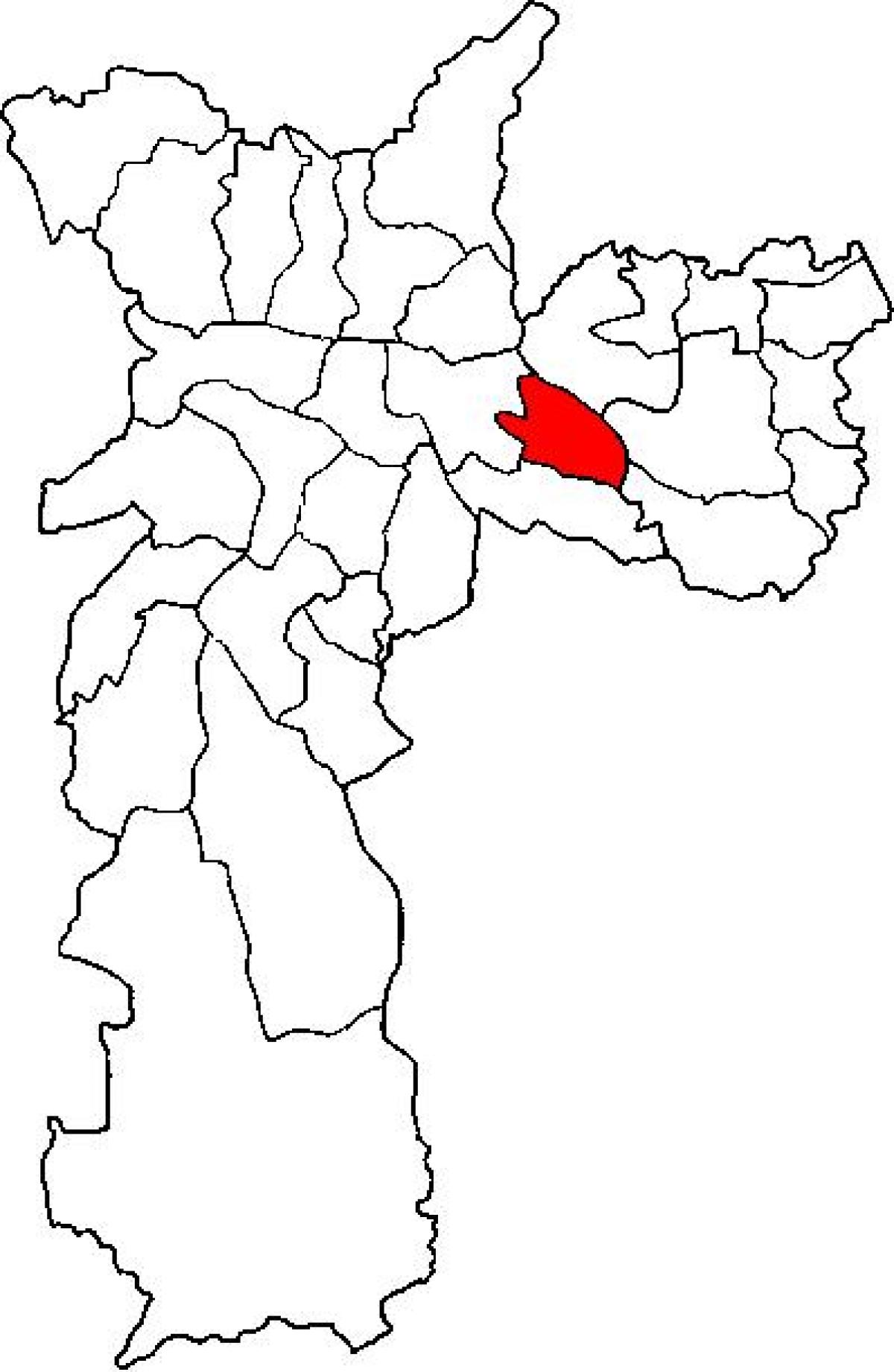 Mapa Aricanduva-Vila Formosa sub-prefektura São Paulo