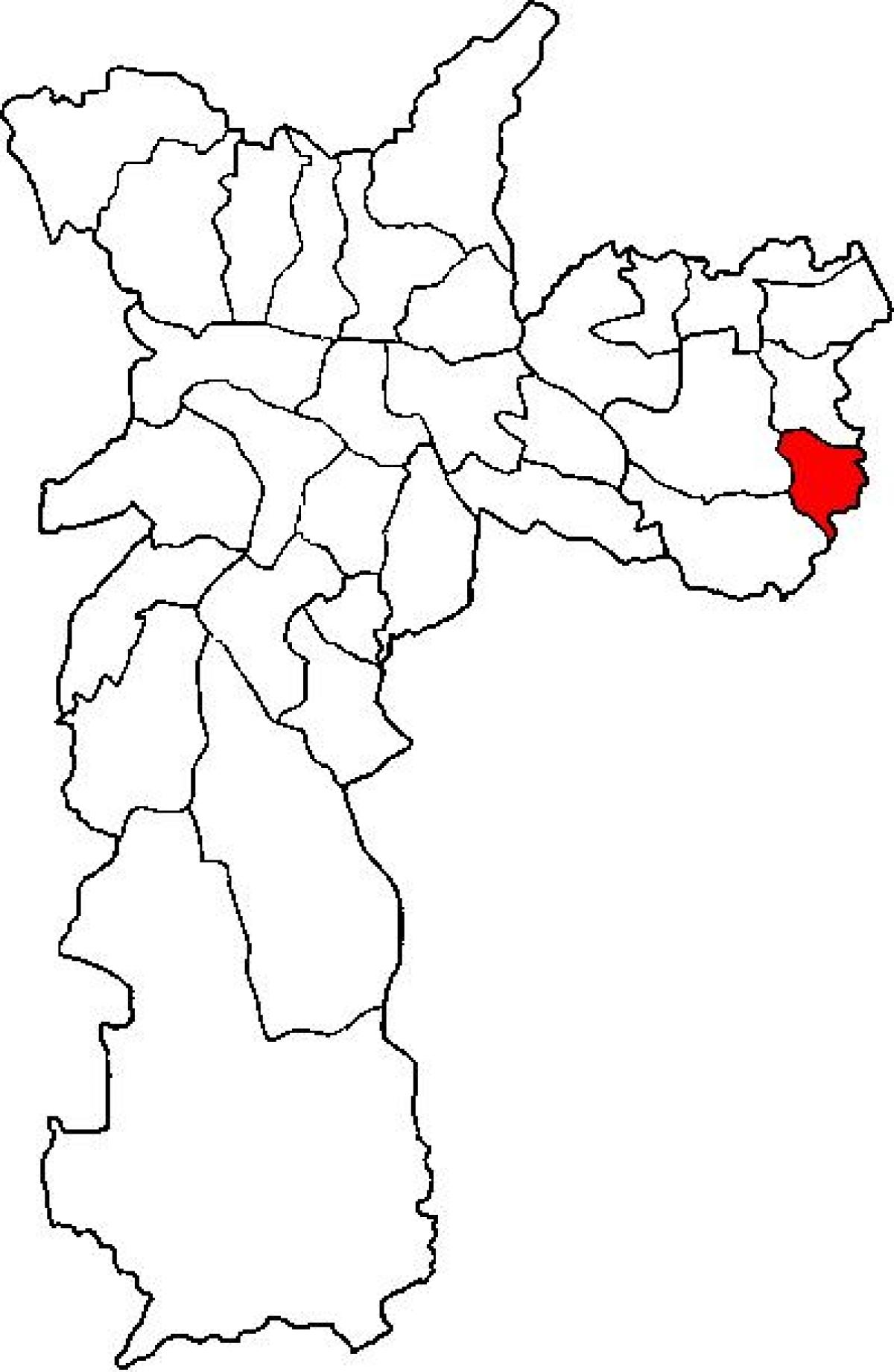 Mapa Cidade Tiradentes sub-prefektura São Paulo