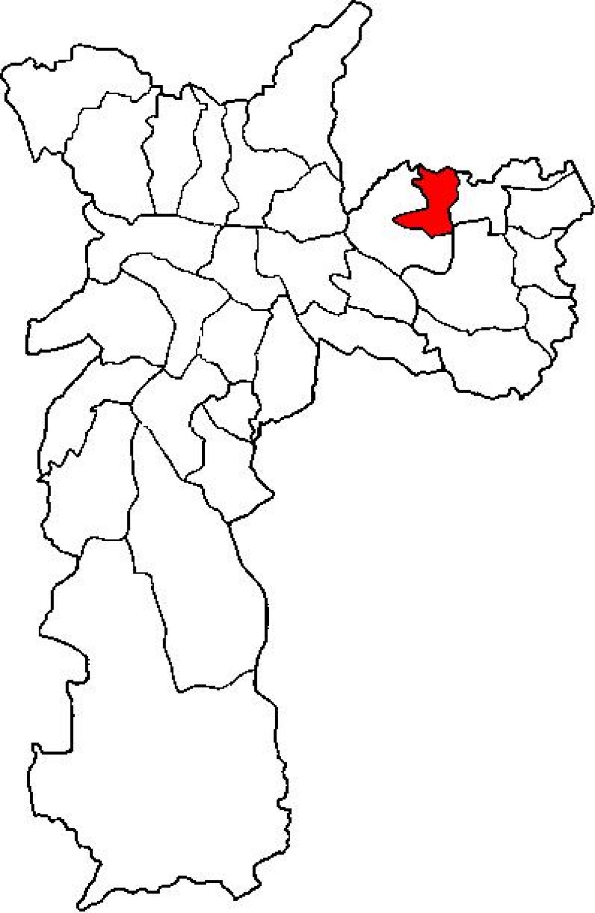 Mapa Ermelino Matarazzo sub-prefektura São Paulo
