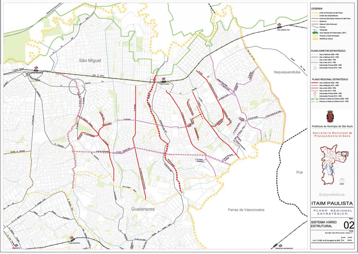 Mapa Itaim Paulista - Vila Curuçá São Paulo - Silnice