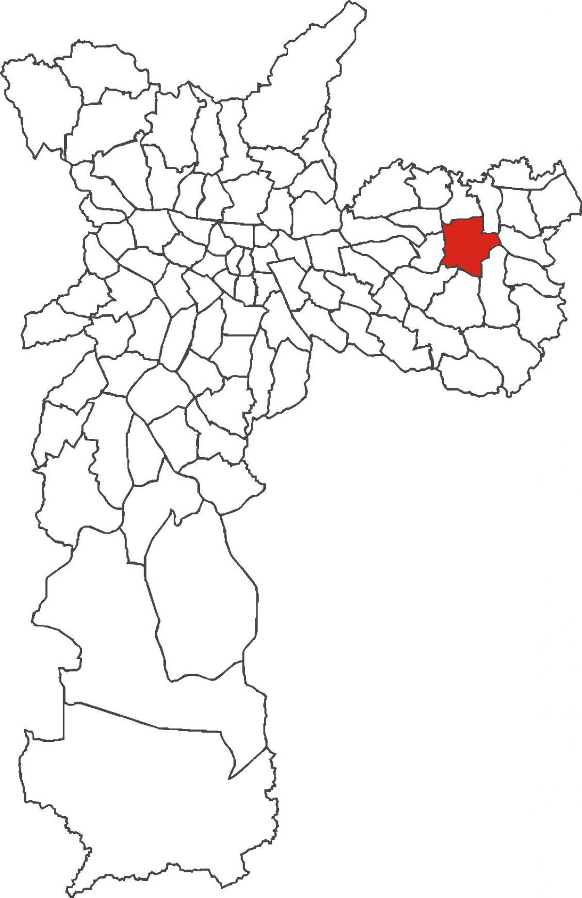 Mapa čtvrti Itaquera
