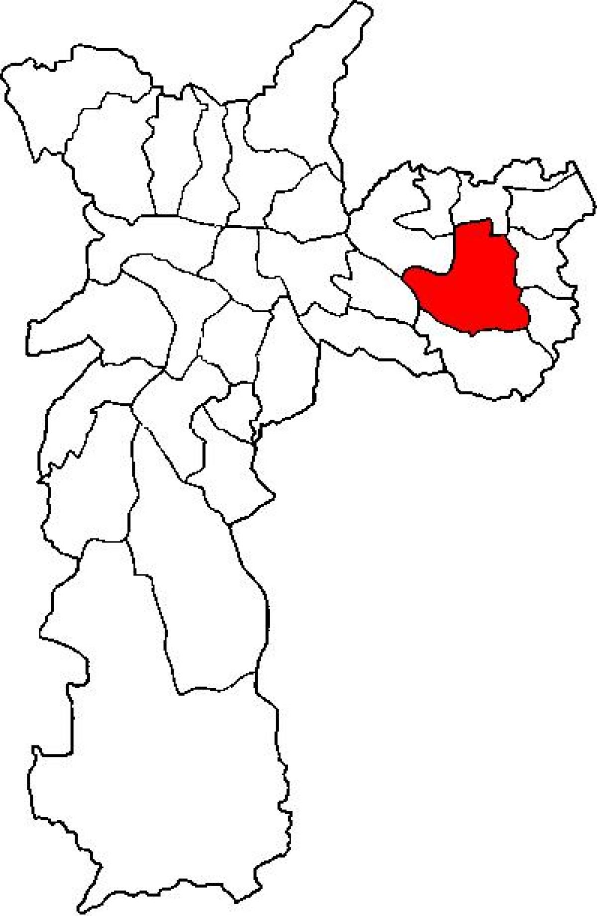 Mapa Itaquera sub-prefektura São Paulo