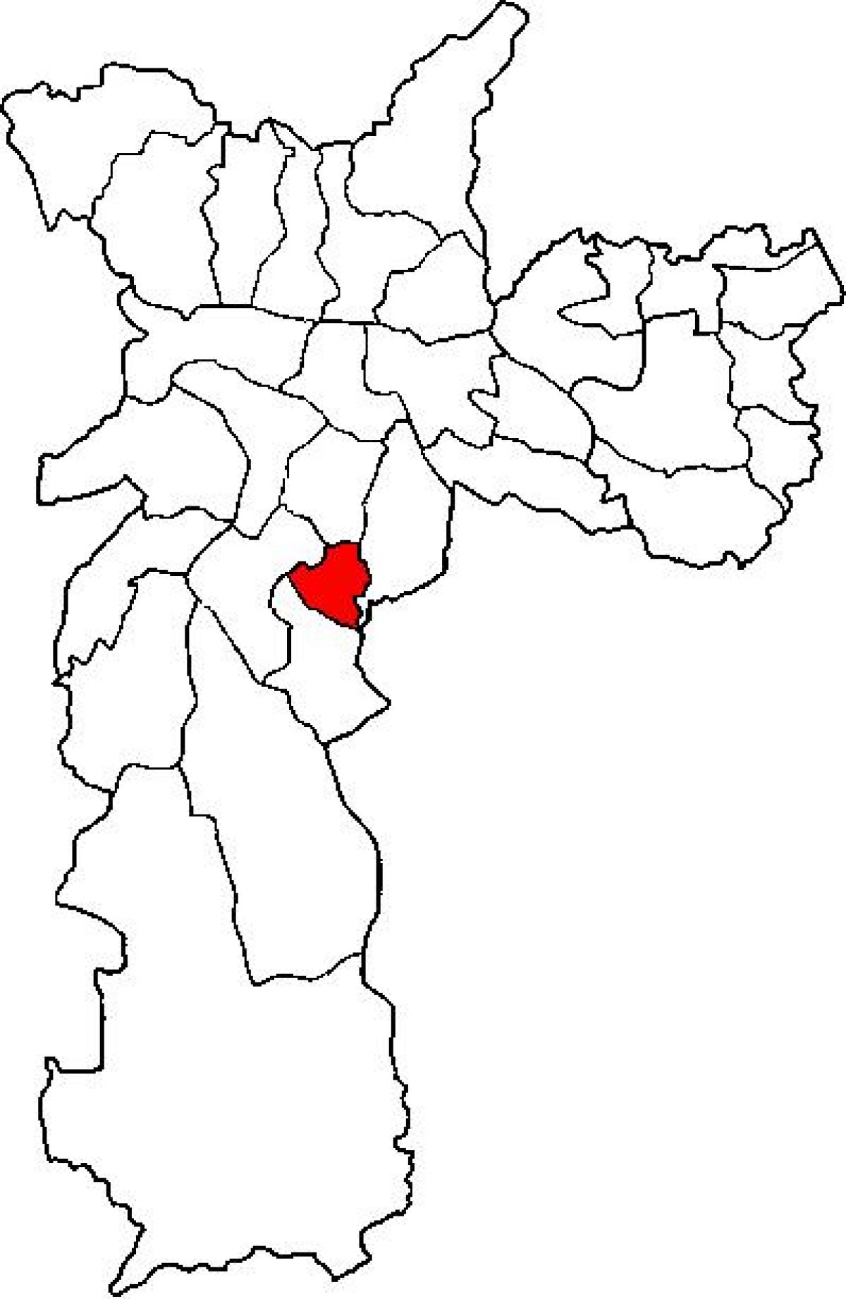 Mapa Jabaquara sub-prefektura São Paulo