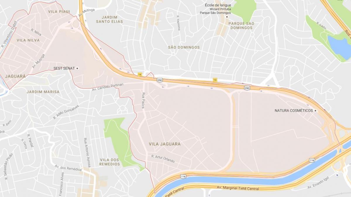 Mapa Jaguara São Paulo
