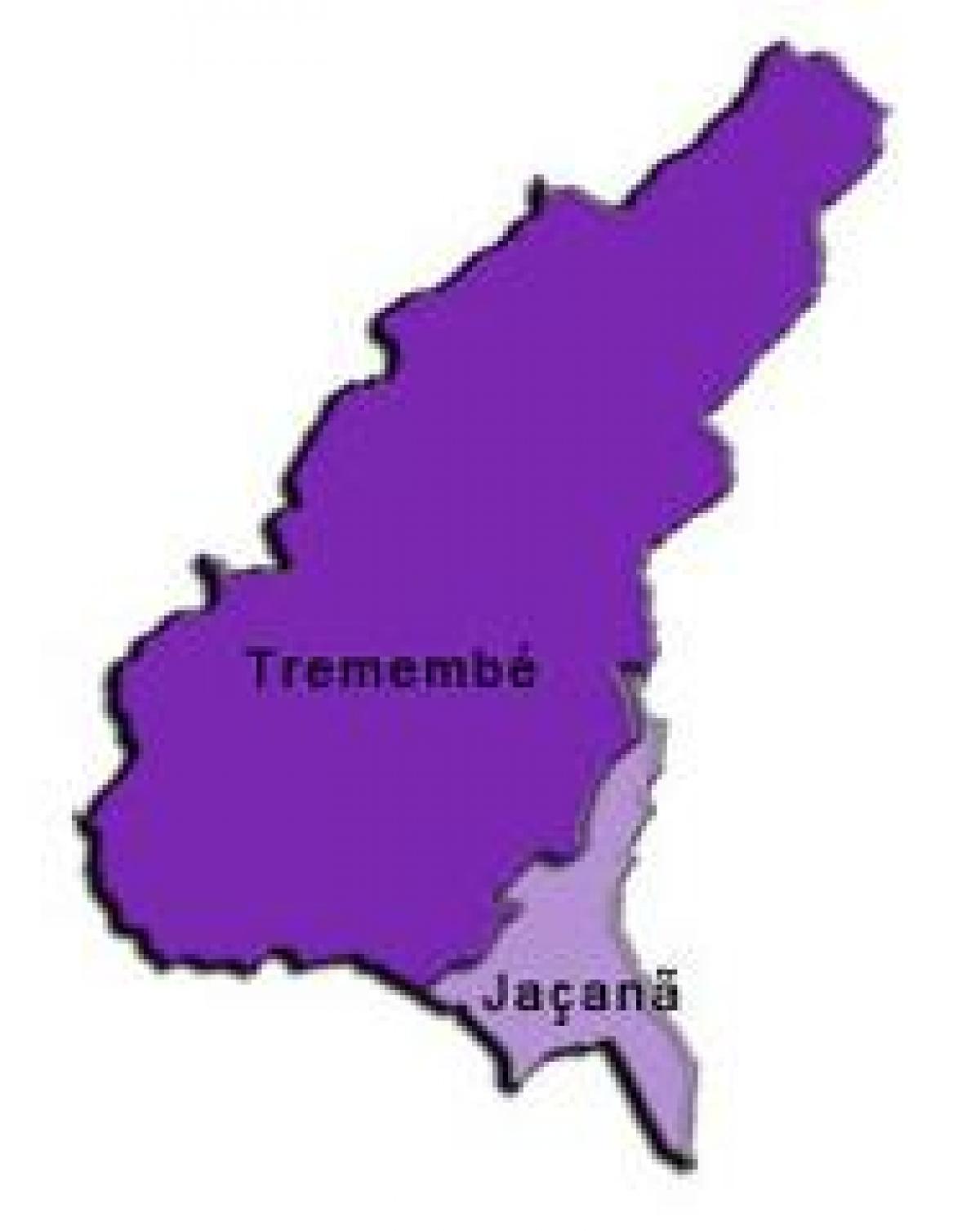 Mapa Jaçanã-Tremembé sub-prefektura