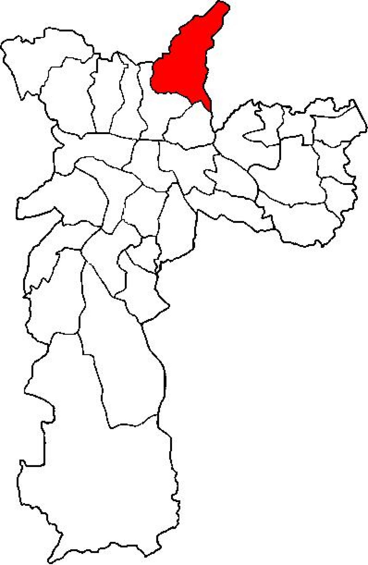 Mapa Jaçanã-Tremembé sub-prefektura São Paulo