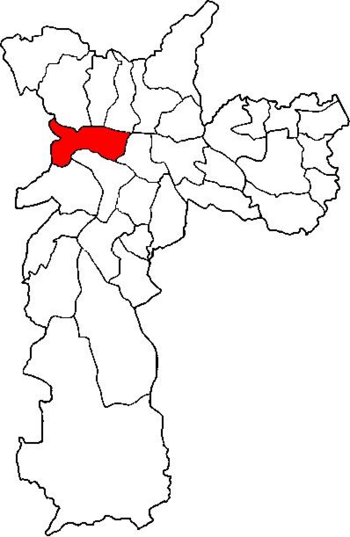 Mapa Lapa sub-prefektura São Paulo