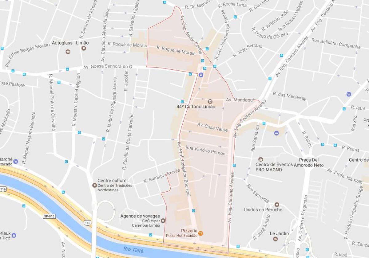 Mapa Limão São Paulo