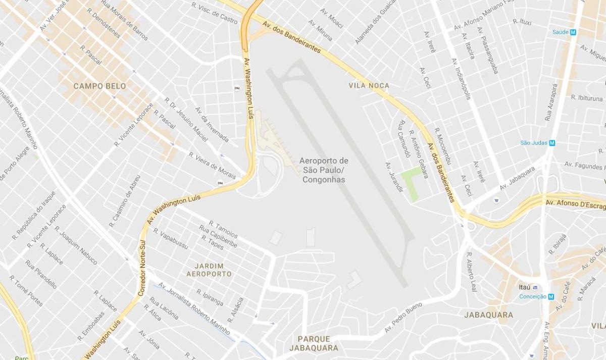 Mapa letiště Congonhas