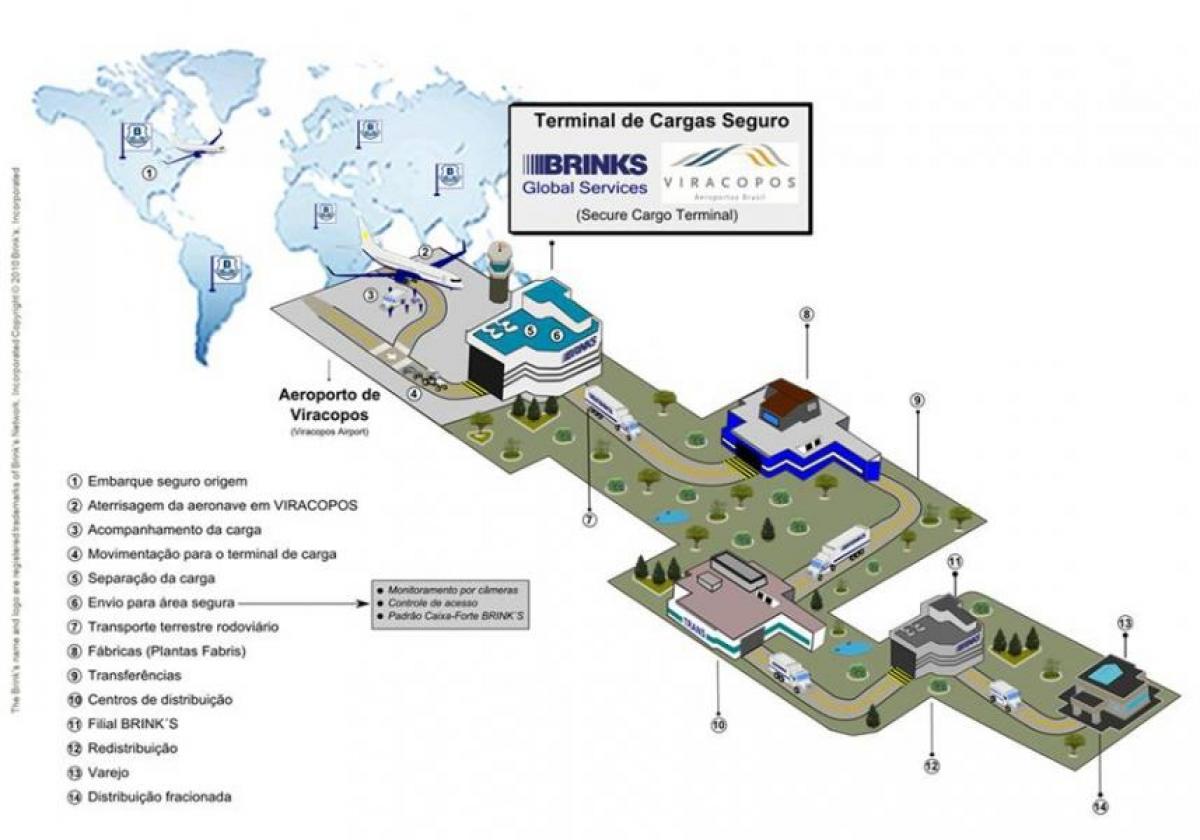 Mapa mezinárodní letiště Viracopos - Terminál vysoká bezpečnost