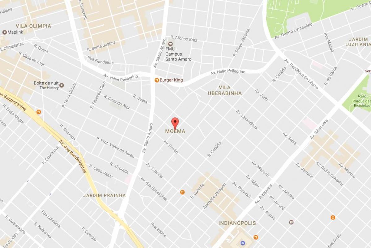 Mapa Moema São Paulo