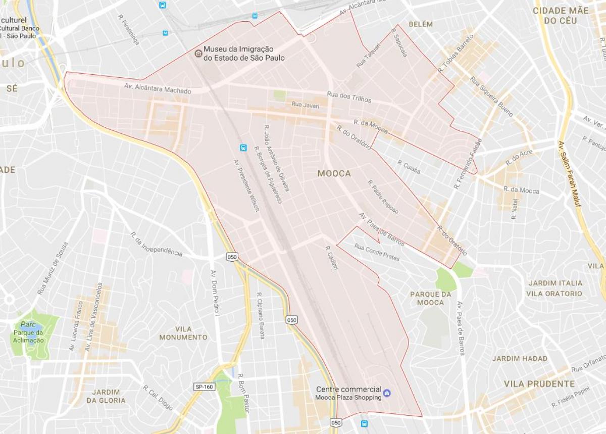 Mapa Mooca São Paulo