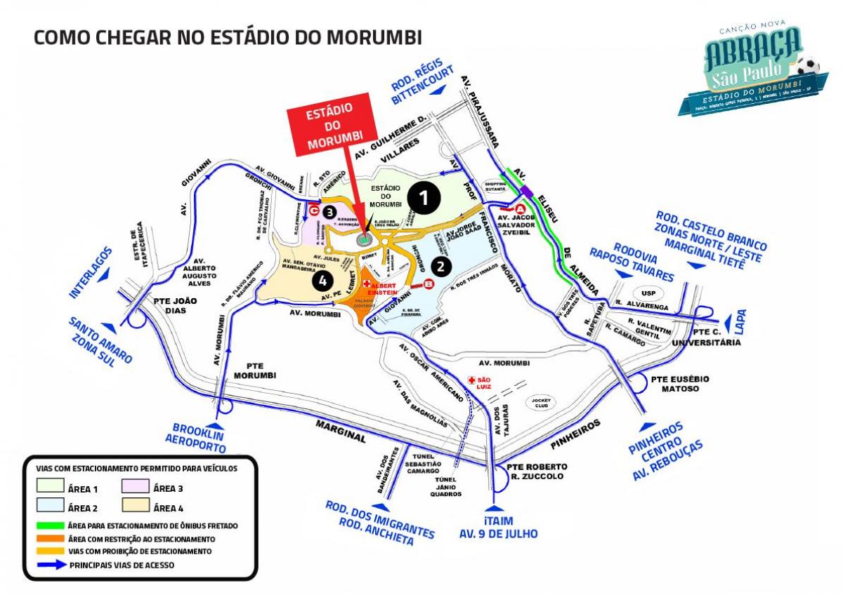 Mapa okolí morumbi stadium
