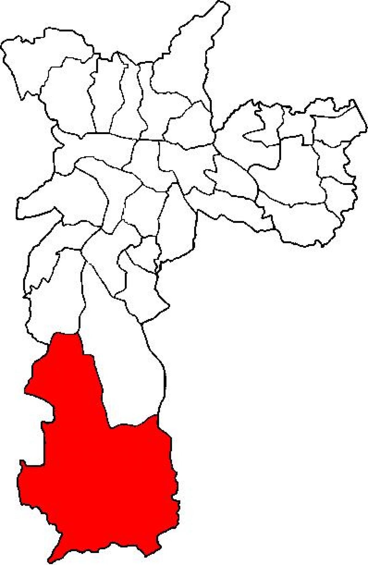 Mapa Parelheiros sub-prefektura São Paulo