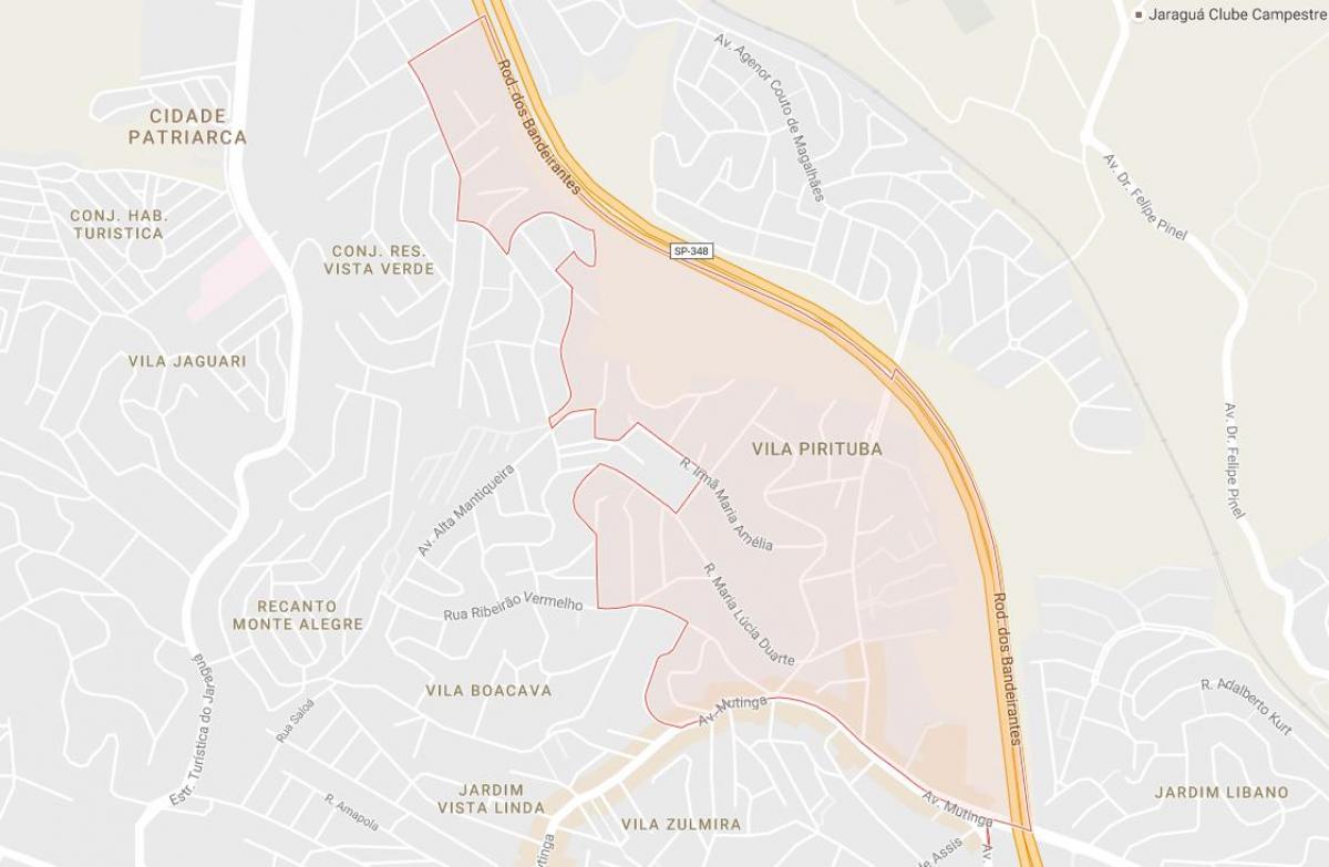 Mapa Pirituba São Paulo