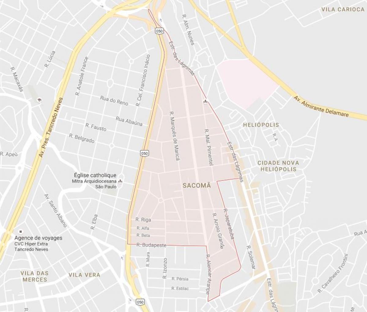 Mapa Sacomã São Paulo