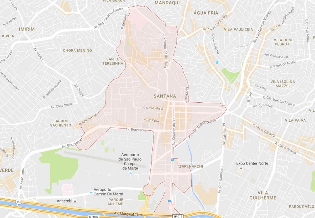 Mapa Santana, São Paulo