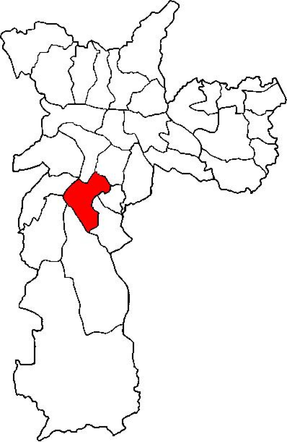 Mapa Santo Amaro sub-prefektura São Paulo