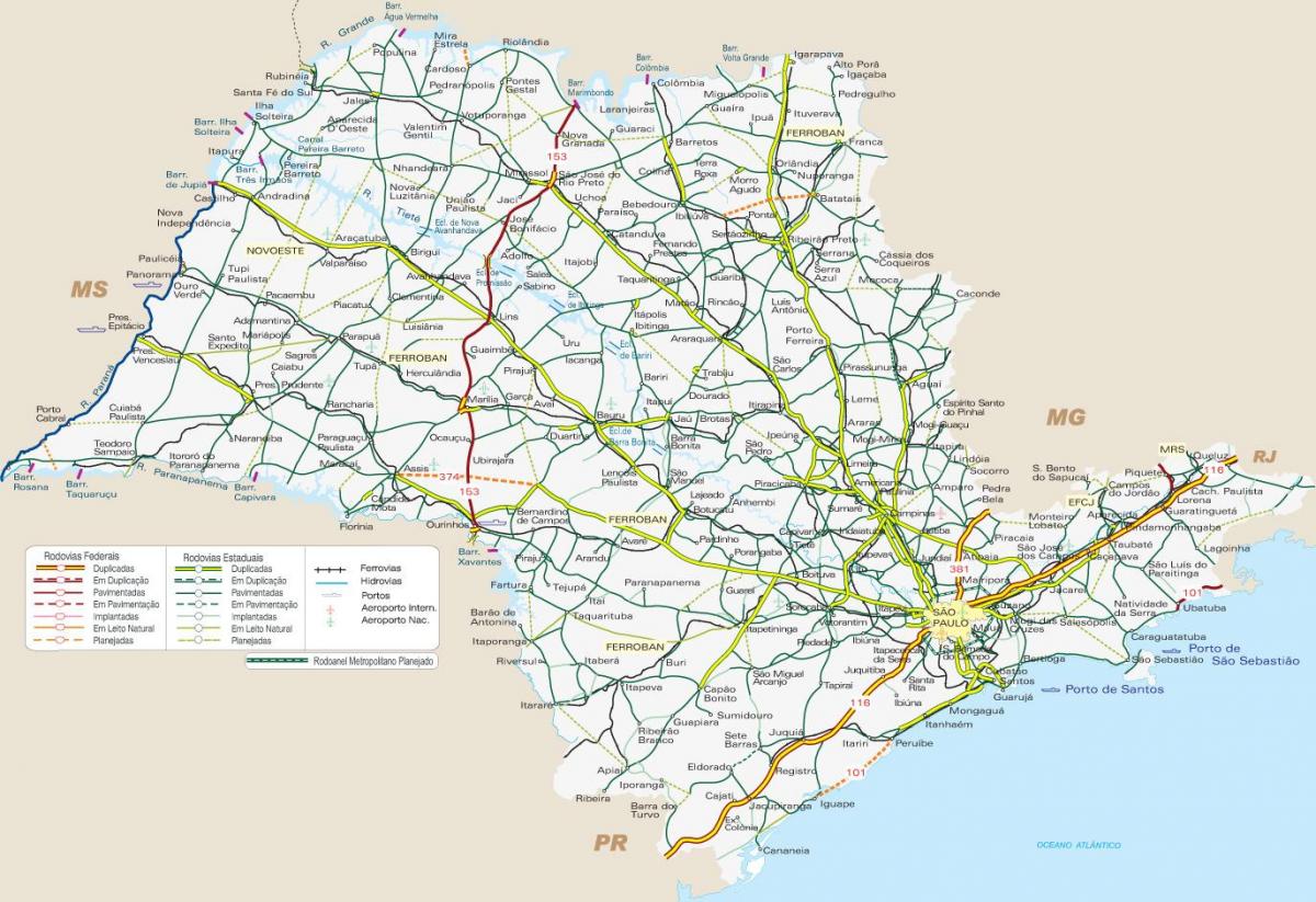 Mapa dopravní SP