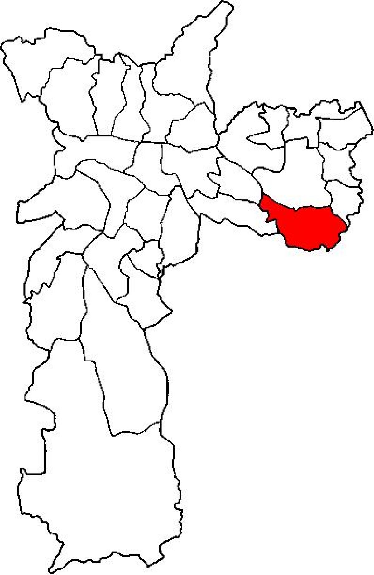 Mapa São Mateus sub-prefektura São Paulo