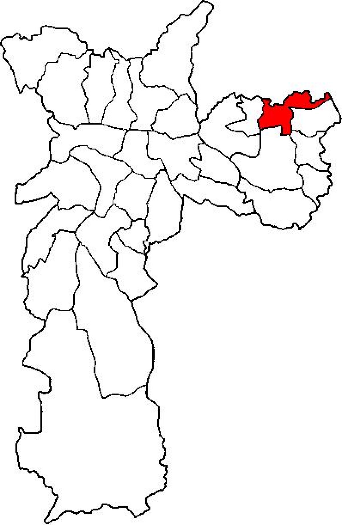 Mapa São Miguel Paulista sub-prefektura São Paulo