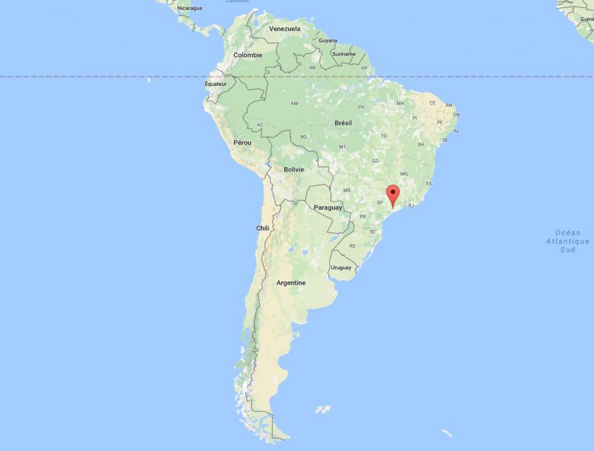 Mapa São Paulo v Jižní Americe