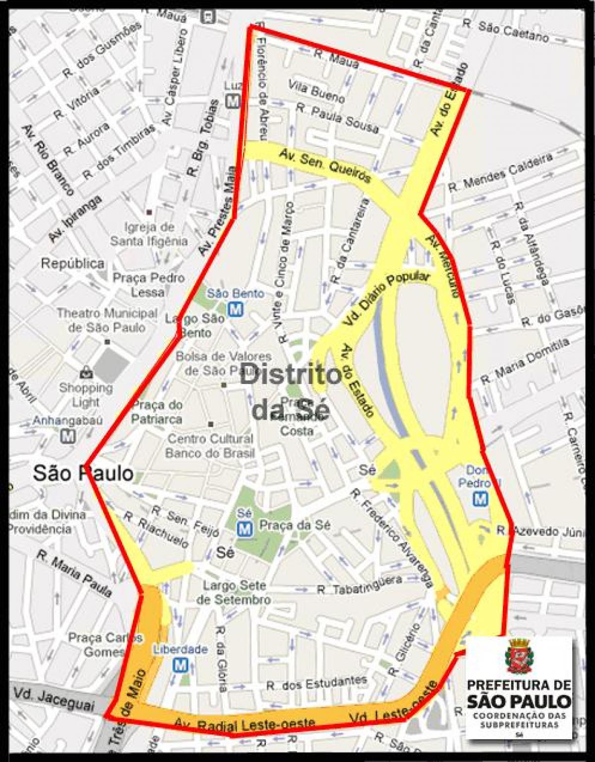 Mapa Sé São Paulo