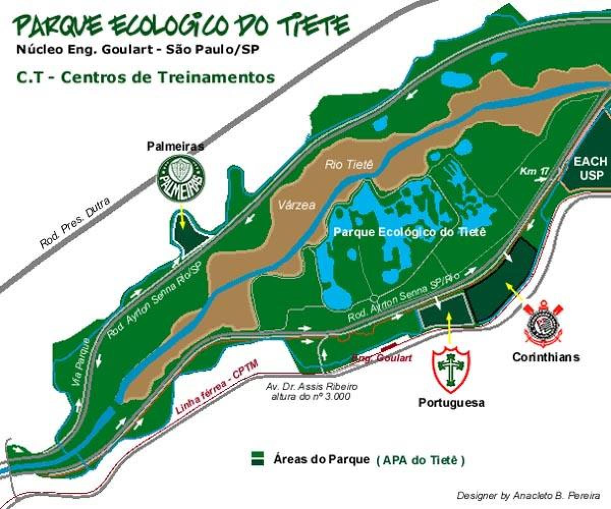 Mapa Tiete Ecological Park