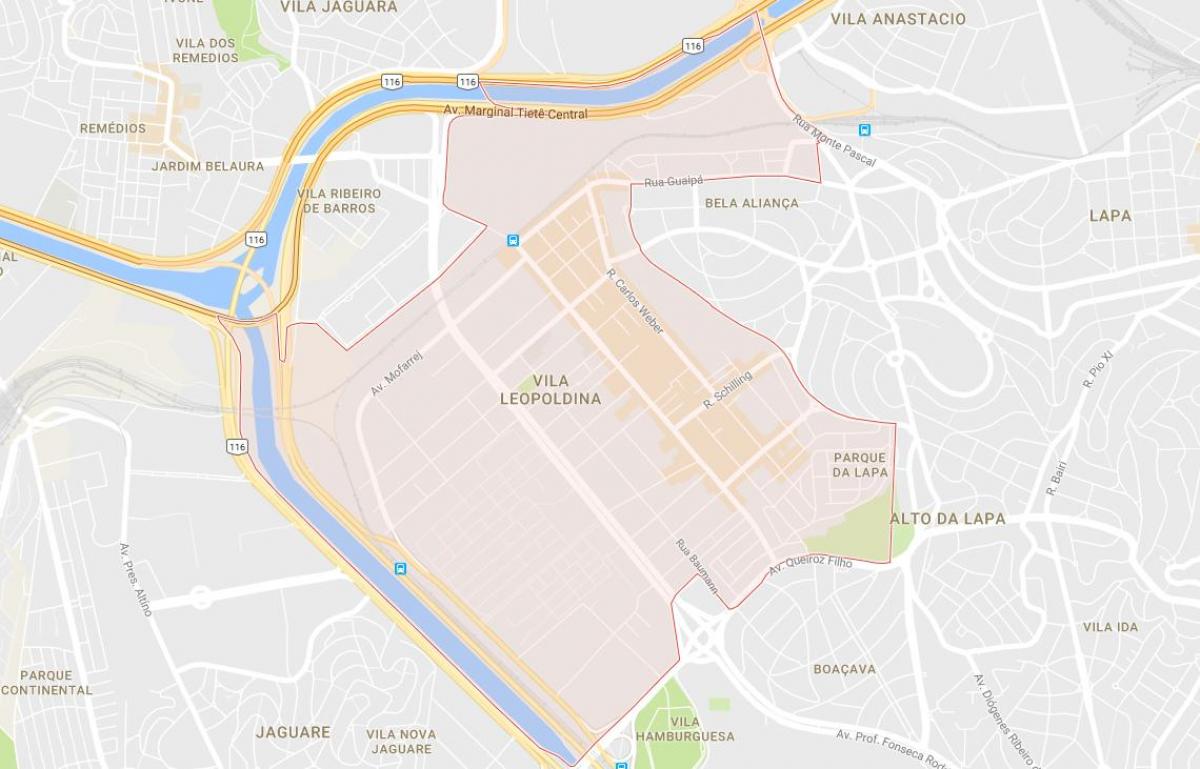 Mapa Vila Leopoldina São Paulo