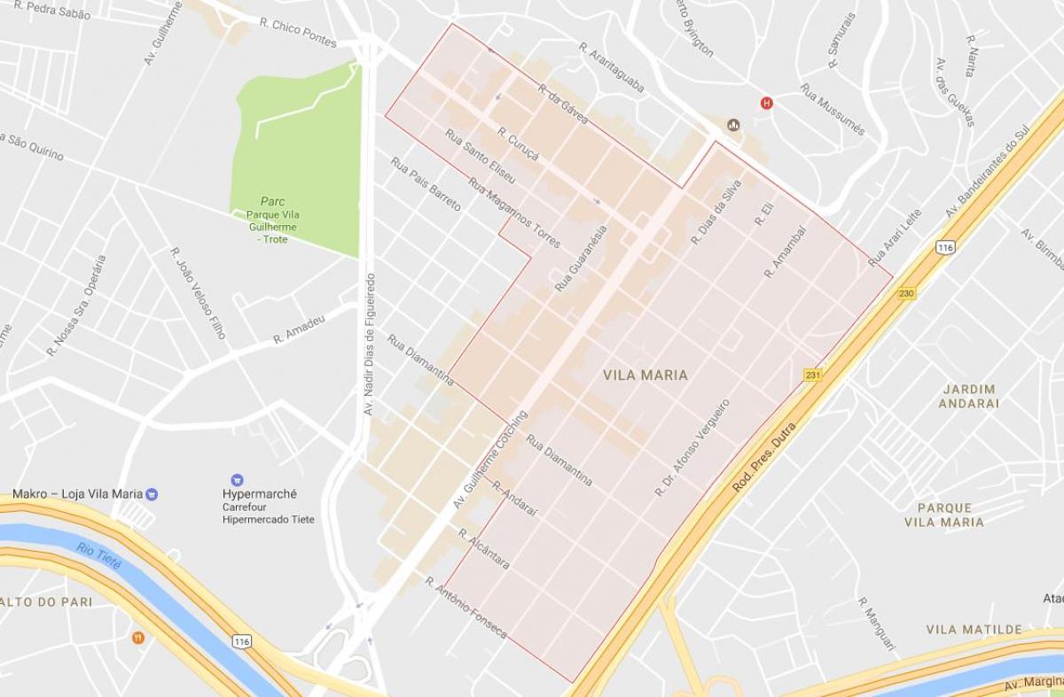 Mapa Vila Maria São Paulo