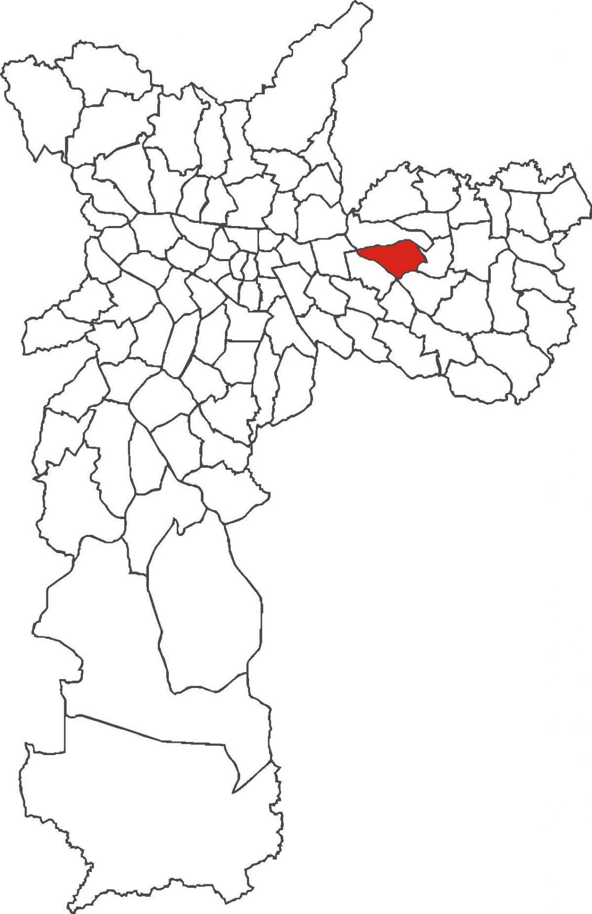 Mapa Vila Matilde okres