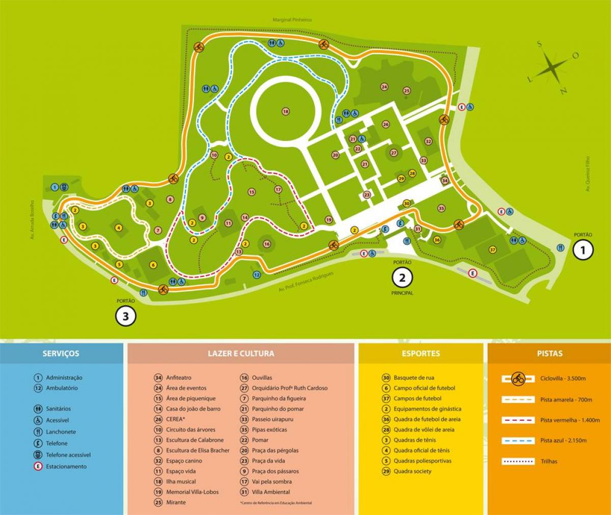 Mapa Villa lobos Park