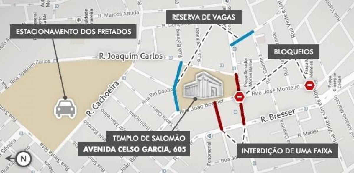 Mapa šalomounově Chrámu São Paulo