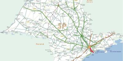 Mapa Anchieta dálnice - SP 150