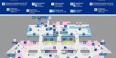 Mapa autobusové nádraží Tietê