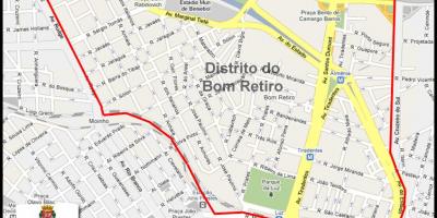 Mapa Bom Retiro v São Paulo