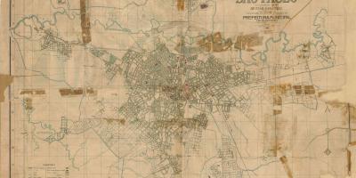 Mapa bývalého São Paulo - 1916