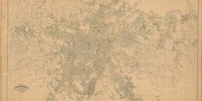 Mapa bývalého São Paulo - 1943