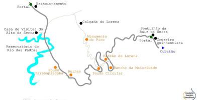 Mapa cesty k Moři São Paulo