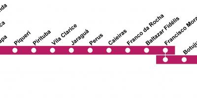 Mapa CPTM São Paulo - Line 7 - Ruby