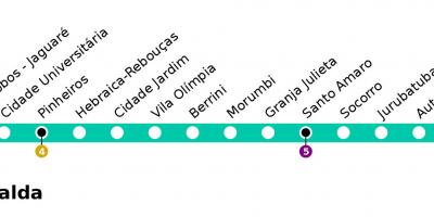 Mapa CPTM São Paulo - Line 9 - Esmeralde