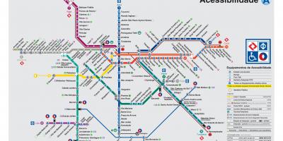 Mapa dopravní Sao Paulo - bezbariérový Přístup