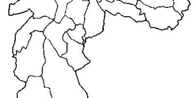 Mapa Freguesia dělat ¢ sub-prefektura São Paulo