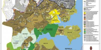 Mapa M'Boi Mirim São Paulo - zábor půdy