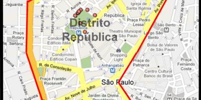 Mapa República v São Paulo