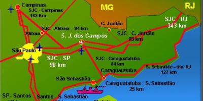 Mapa São José dos Campos letiště