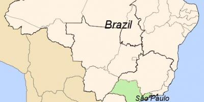 Mapa São Paulo v Brazílii