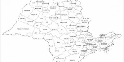 Mapa São Paulo panna - mikro-regionech