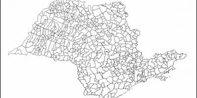 Mapa São Paulo panna - obce