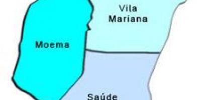 Mapa Vila Mariana sub-prefektura
